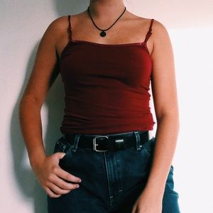 maroon tank